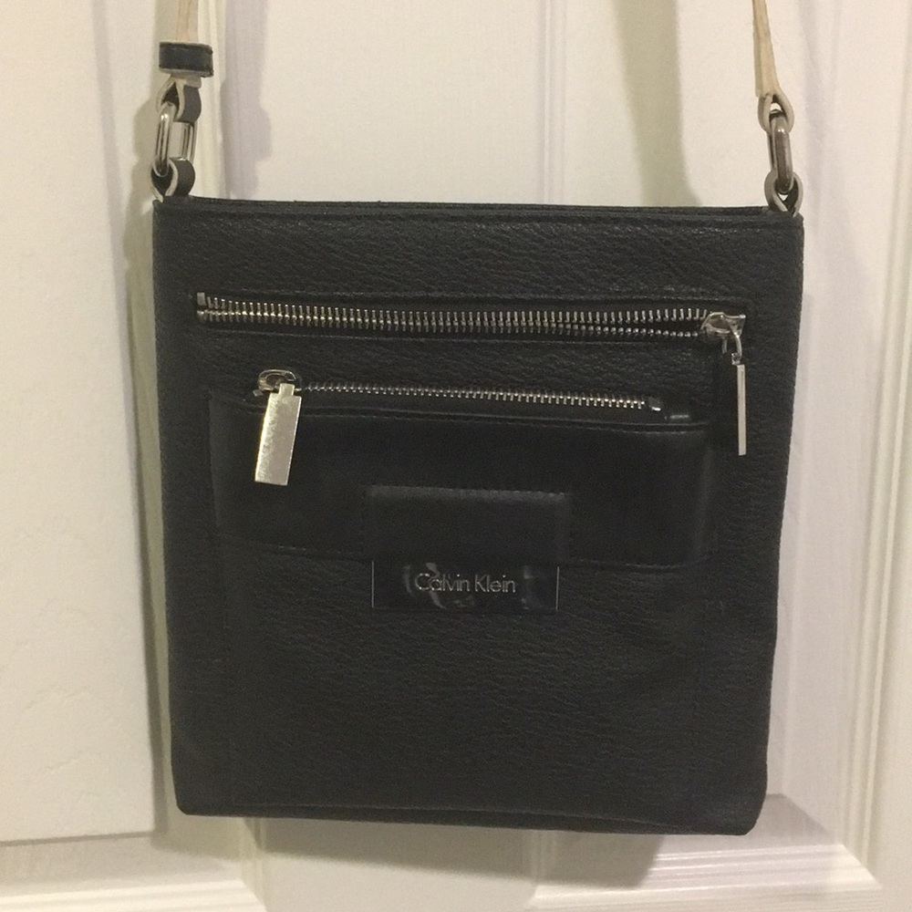 Calvin Klein black hanging purse